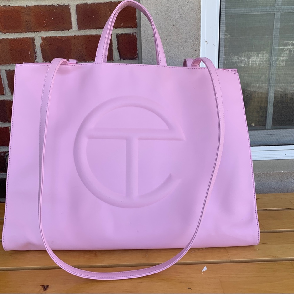 Telfar LARGE Shopping Bag in Bubblegum Pink EUC